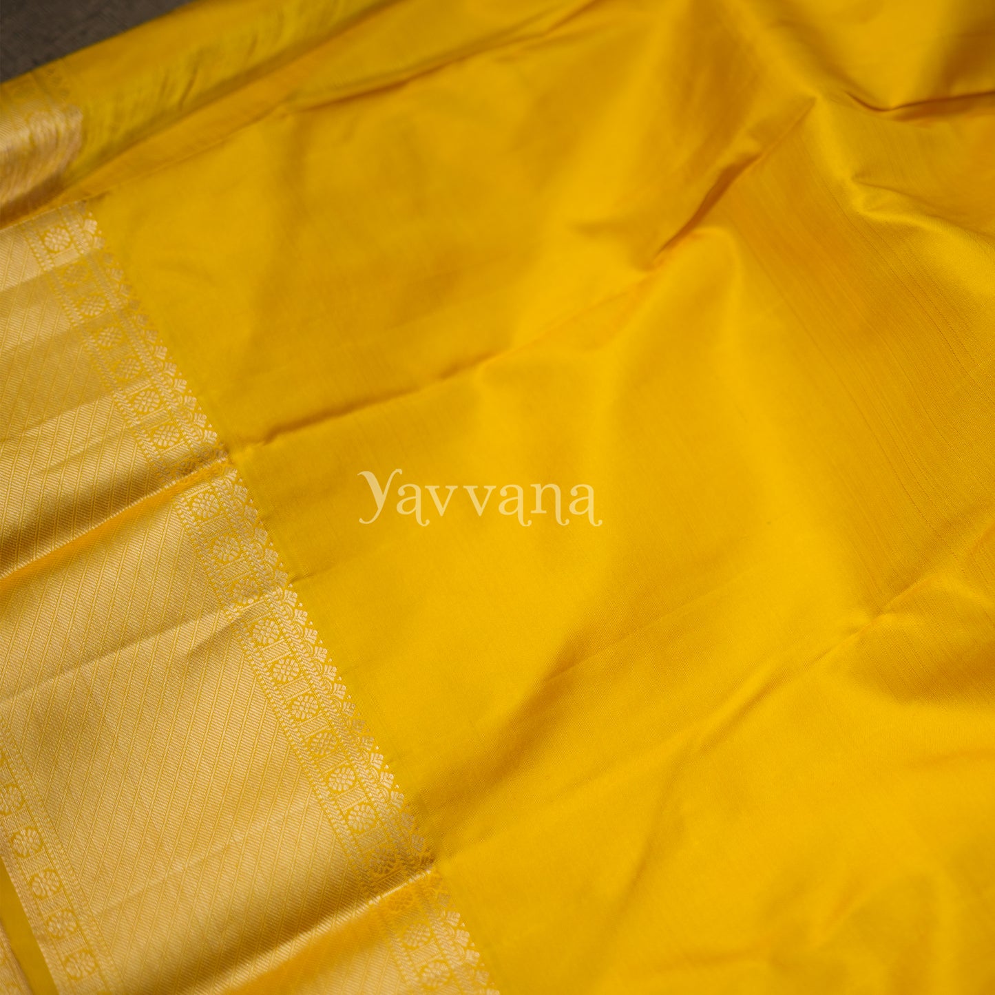 Yellow Pure Silk Saree with Intricate Floral Patterns - A Piece of Radiance