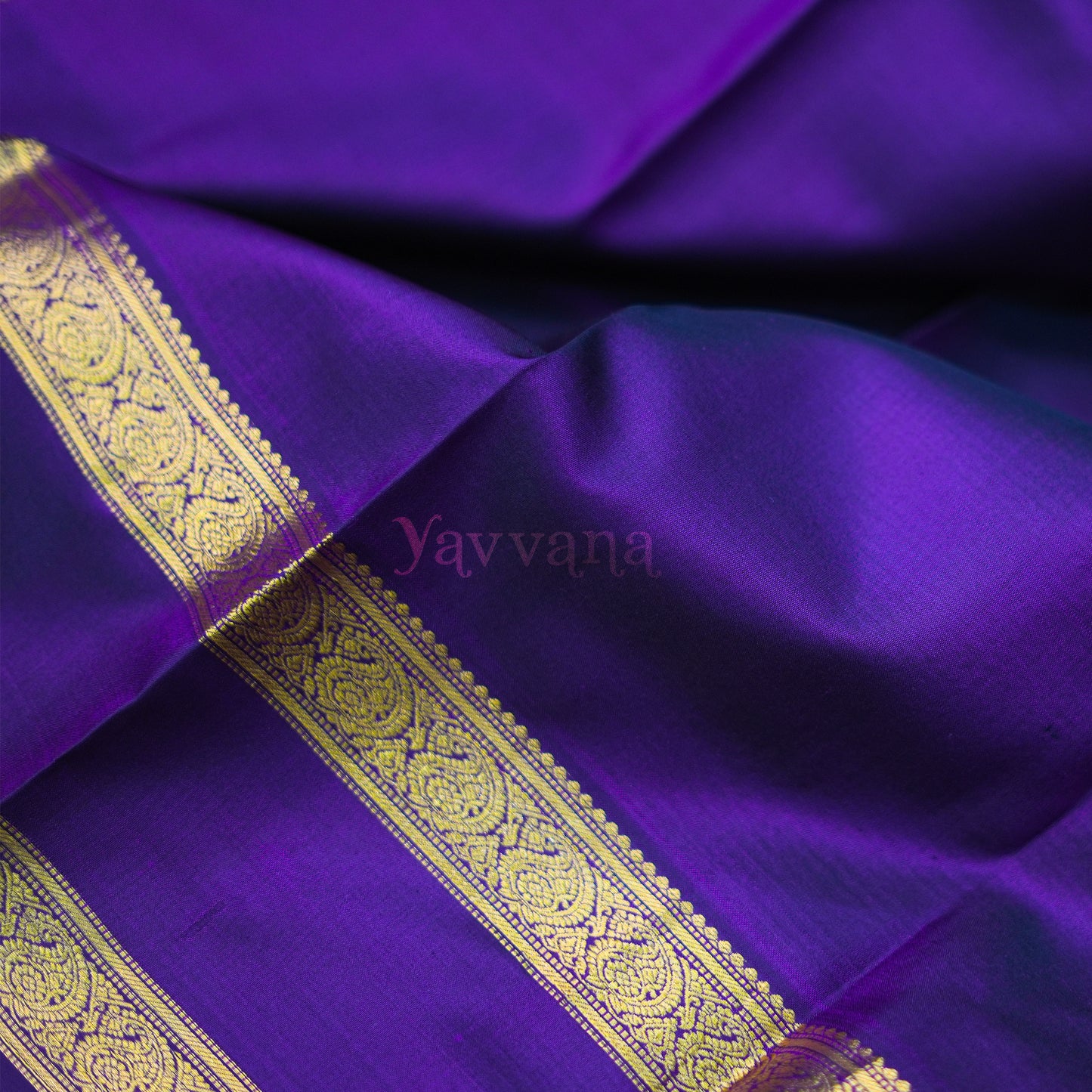 Traditional Beige Checked Saree with Violet border
