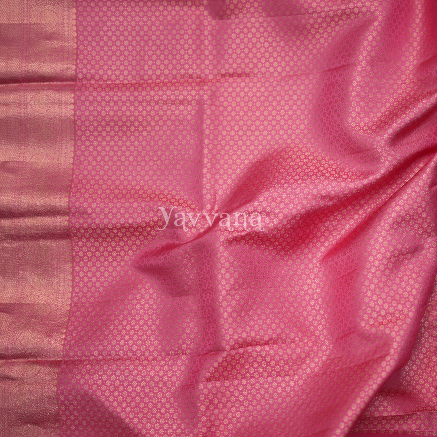 Soft Pink Silk Saree with Zari Border
