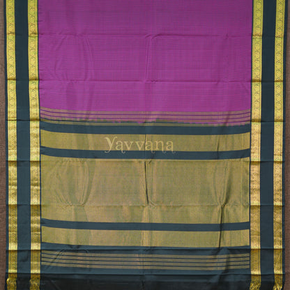Purple Checkered Silk Saree