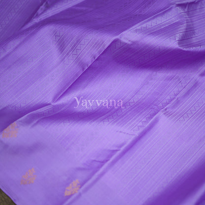 Lavender Silk Saree with Subtle Zari Motifs