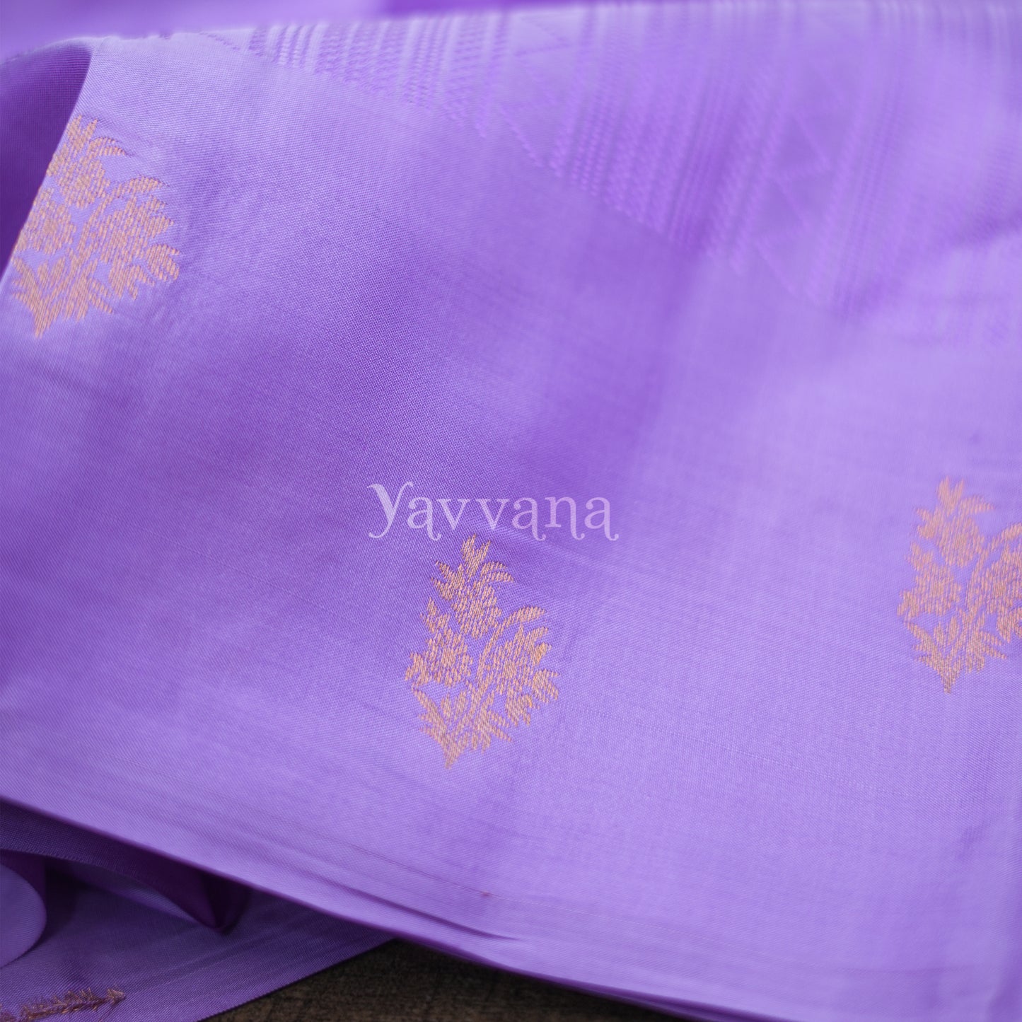 Lavender Silk Saree with Subtle Zari Motifs