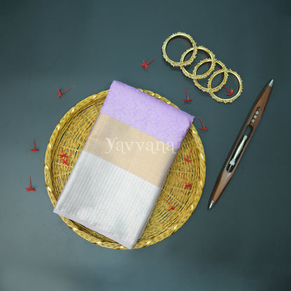 Lavender Silk Saree with Rich Pallu