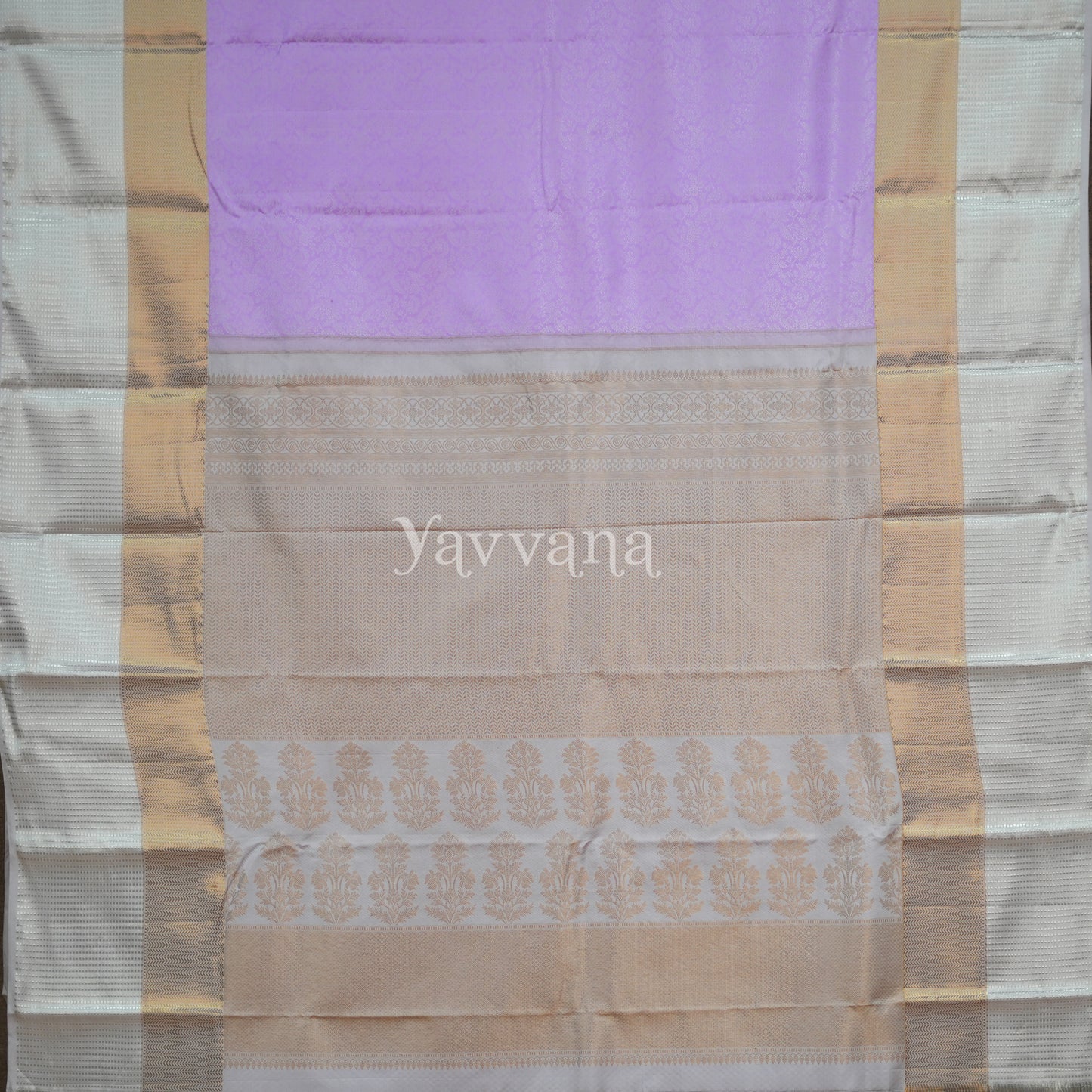 Lavender Silk Saree with Rich Pallu