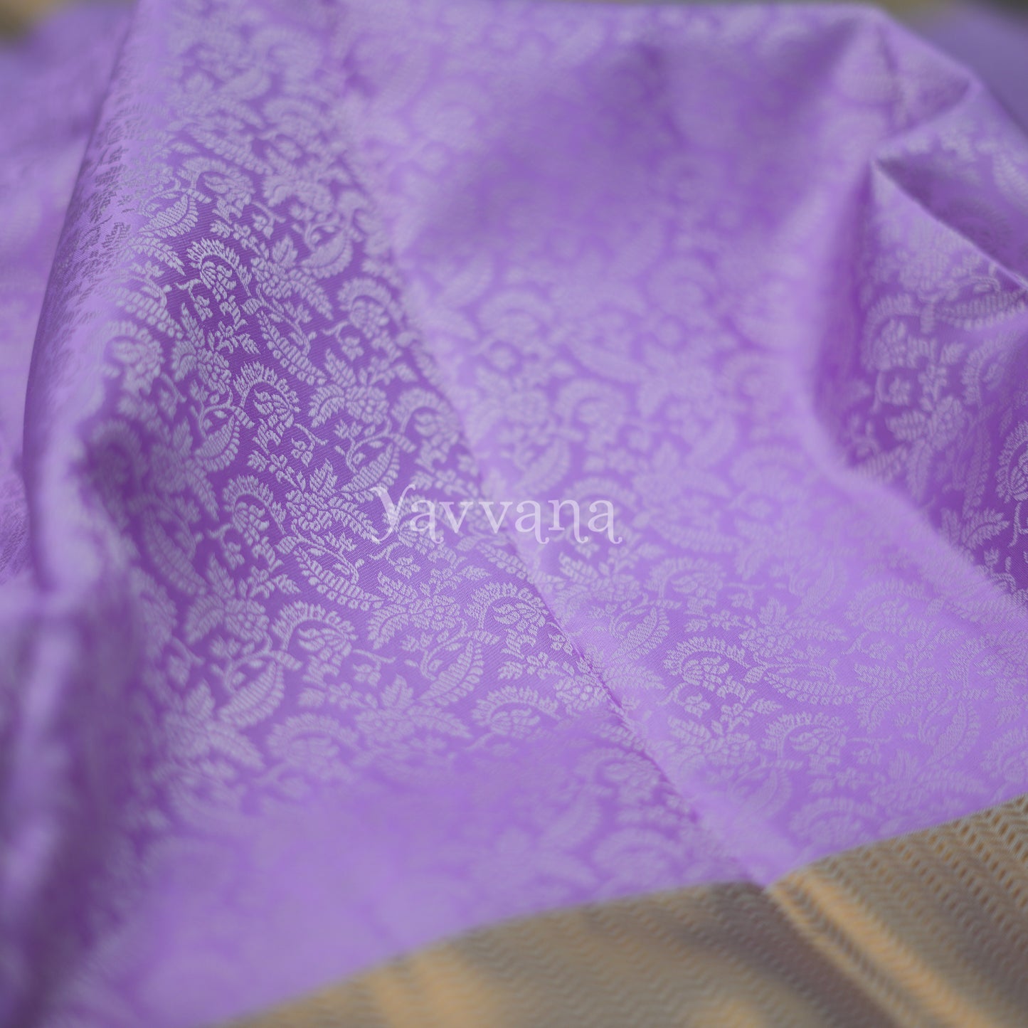 Lavender Silk Saree with Rich Pallu