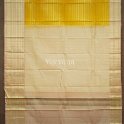 Yellow and Pink Silk Saree with Subtle Zari Accents