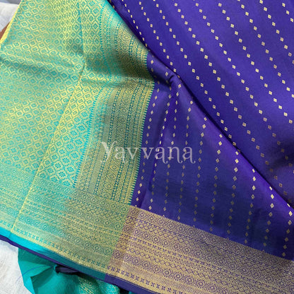 Elegant Midnight Blue Soft Silk Saree