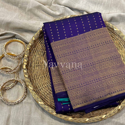 Elegant Midnight Blue Soft Silk Saree